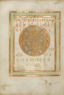 Decorated Incipit Page; Benedictional, about 1030-1040. Creator: Unknown.