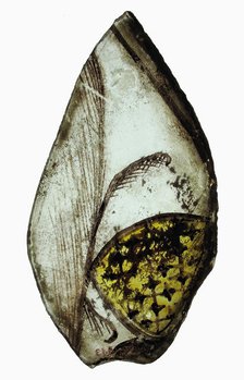 Glass Fragment, French, 16th century. Creator: Unknown.