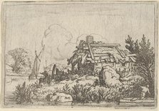 The Ruined Cottage, Surrounded by Water, 17th century. Creator: Allart van Everdingen.