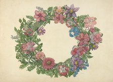 Cemetary Wreath, c. 1938. Creator: Al Curry.