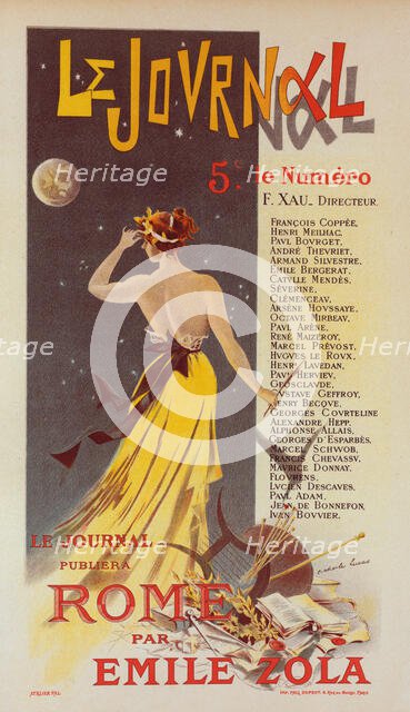 Affiche pour annoncer la publication de "Rome" dans Le Journal., c1899. Creator: Charles Lucas.