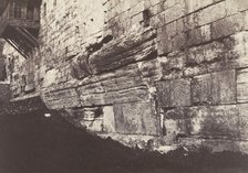 Jérusalem, Enceinte du Temple, Arche du Pont Salomonien qui reliait Moria à Sion, 1854. Creator: Auguste Salzmann.