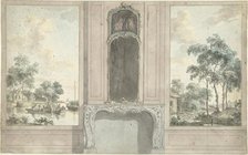 Design for a wall painting with fireplace, 1752-1819.  Creator: Juriaan Andriessen.