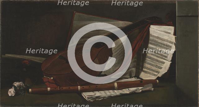 Attributes of Music, 1863. Creator: François Bonvin (French, 1817-1887).