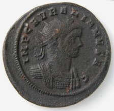 Coin, Late Roman, 270-275. Creator: Unknown.