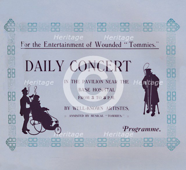'Advert For A Concert', 1917. Artist: Garratt & Atkinson.