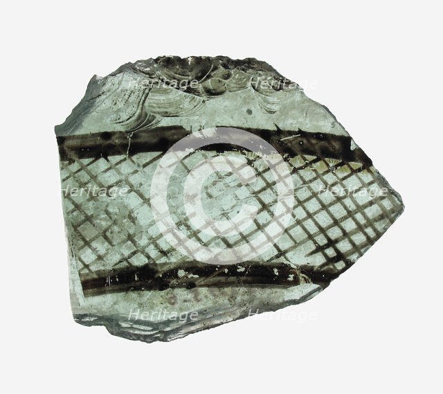 Glass Fragment, French, 13th century. Creator: Unknown.