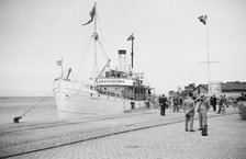 The Steamer 'Landskrona' II moored at the quay, Landskrona, Sweden, 1935. Artist: Unknown