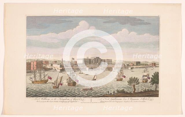 View of Fort William at Calcutta, 1754. Creator: Anon.