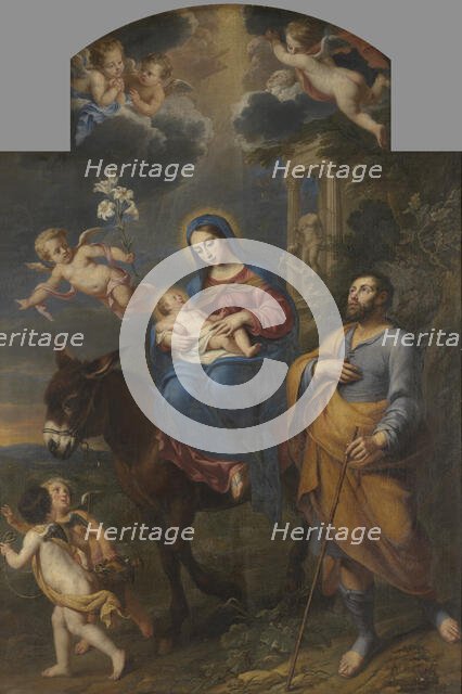 The Flight into Egypt, 1652. Creator: Marc Antonio Garibaldo.