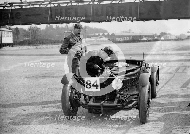 Lombard of HN and E Scholfield at the JCC Double Twelve Race, Brooklands, Surrey, 1929. Artist: Bill Brunell.