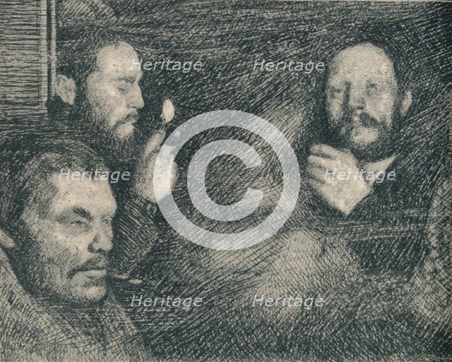 'A Smoke in the Galley of the Fram.', c1893-1896, (1897). Artist: August Eiebakke.