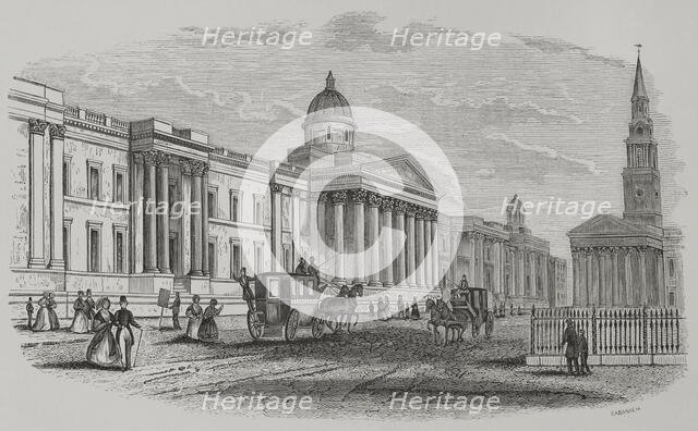The National Gallery, London, England, 1856. Creator: Cabanach.