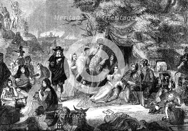 Highgate Fields during the Great Fire of London, c1902. Artist: Unknown