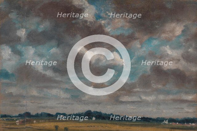 Extensive Landscape with Grey Clouds, ca. 1821. Creator: John Constable.