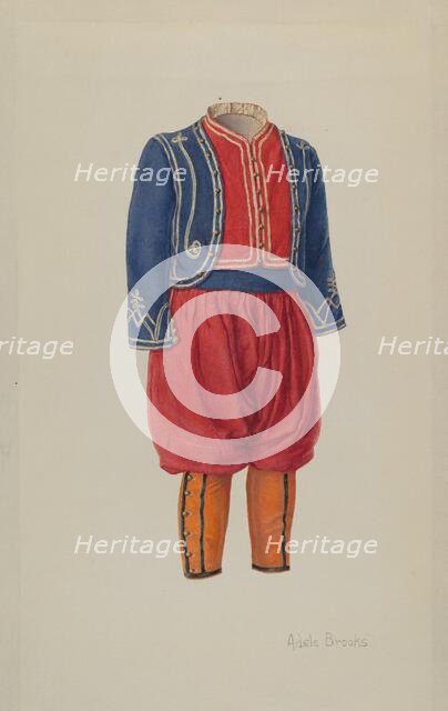 Child's Soldier Suit, c. 1938. Creator: Adele Brooks.