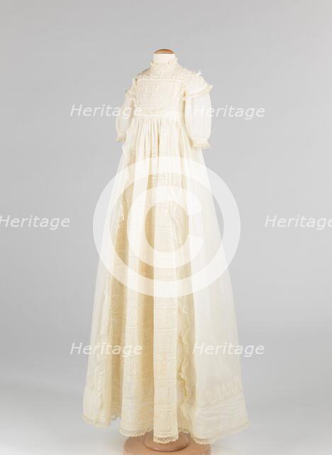 Christening dress, American, 1868. Creator: Unknown.