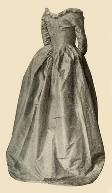 'Picture of a blue interesting gown worn by Mrs St Clair, c1760, (1937). Creator: Unknown.