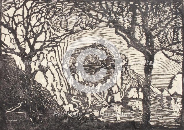 Cliffs in Sunlight, Capri, 1922-1929. Creator: Margaret Jordan Patterson.