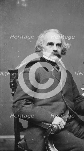 Nathaniel Hawthorne, between 1855 and 1865. Creator: Unknown.