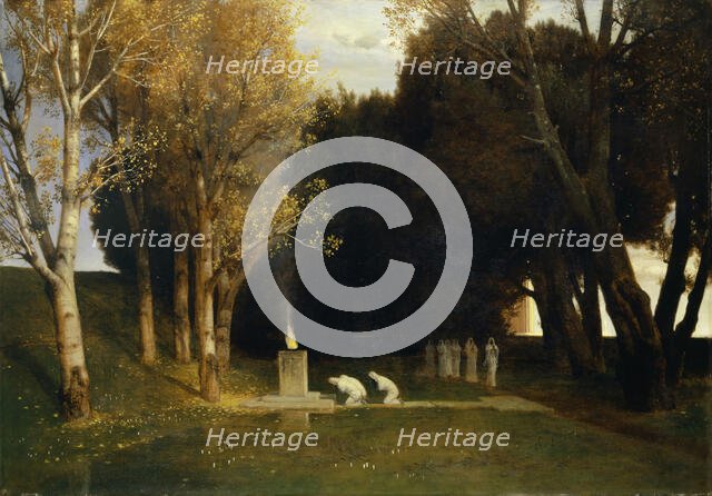 Sacred grove , 1882. Creator: Böcklin, Arnold (1827-1901).