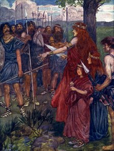 'Will you follow me, men?', c61 AD, (1905).Artist: A S Forrest