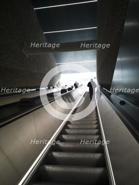 Elizabeth Line, Woolwich Arsenal, London, UK, May 2022. Creator: Ethel Davies.