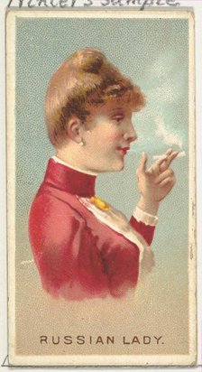 Russian Lady, from World's Smokers series (N33) for Allen & Ginter Cigarettes, 1888. Creator: Allen & Ginter.