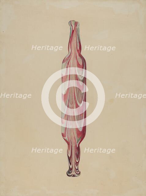 Rolling Pin (Glass), c. 1938. Creator: Donald Williams.