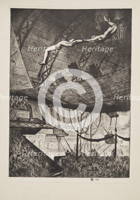 Acrobats, pub. 1925. Creator: Laura Knight (1877 - 1970).