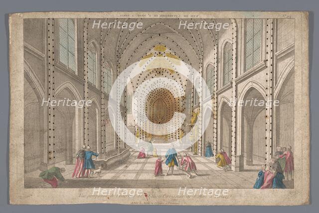 View of the interior of the Eglise Saint-Merri in Paris, 1700-1799. Creator: Anon.