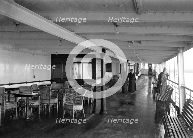 Promenade deck on 'SS Insulinde', 1914. Creator: Kirk & Sons of Cowes.