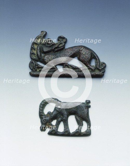 Two Ordos bronzes, Eastern Zhou dynasty, 3rd century BC. Artist: Unknown