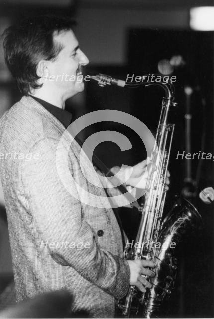 Scott Hamilton, Jazz Caravan, Exchange, Cambridge, 1991. Creator: Brian Foskett.