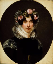 Portrait of Madame Bernard-Léon, wife of the actor, c1825. Creator: Henri-Francois Riesener.