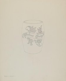 American "Bohemian" Glass Mug, 1935/1942. Creator: Frank M Keane.