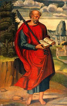 Saint Peter in a landscape, c1640s. Creator: Raffaello dal Colle.
