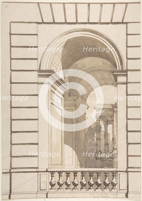 Design for Stable Arches, Hôtel Candamo, ca. 1873. Creators: Jules-Edmond-Charles Lachaise, Eugène-Pierre Gourdet.