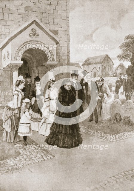 'Her Majesty at Whippingham Church', 1901.  Artist: A Forestier