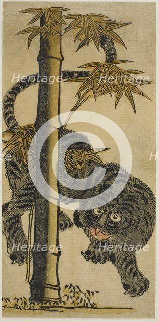Bamboo and Tiger, c. 1725. Creator: Nishimura Shigenaga.