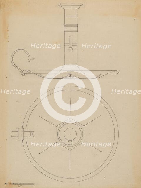 Candlestick, c. 1937. Creator: Philip Johnson.