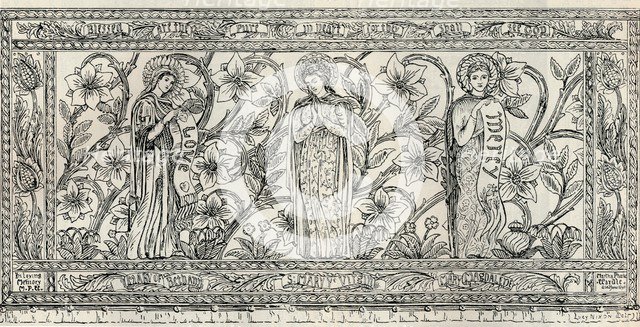 'White Memorial Altar Cloth, Parish Church, Cheddleton', c1891. Artist: Gerald Callcott Horsley.