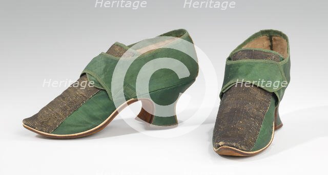 Shoes, probably British, 1730-55. Creator: Unknown.