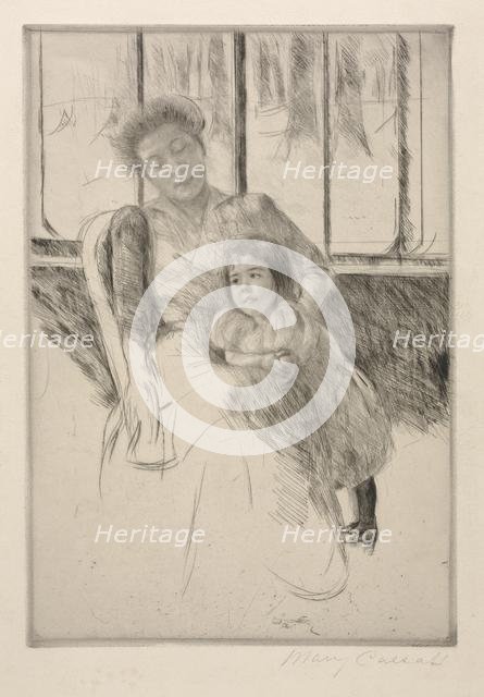 In the Conservatory, c. 1901. Creator: Mary Cassatt (American, 1844-1926).