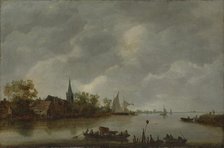 River View with a Village Church. Creator: Style of Jan van Goyen (Dutch, mid-17th century).