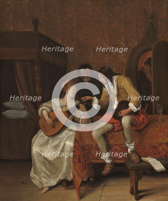 Ascagnes and Lucelle (The Music Lesson), 1667. Creator: Jan Steen.