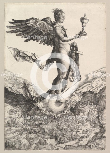 Nemesis (The Great Fortune), 1501-2. Creator: Albrecht Durer.