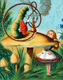 'The caterpillar on his mushroom', c1900.  Artist: Unknown.