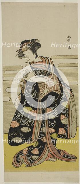 The Actor Segawa Kikunojo III as Onami Disguised as the Dragon Princess in the Play..., c. 1778. Creator: Shunsho.