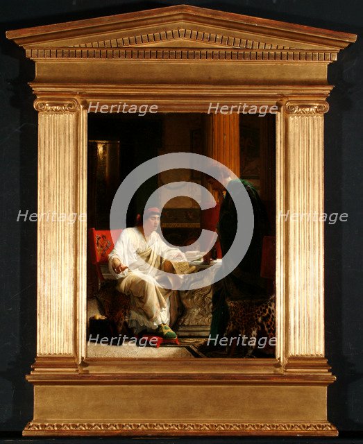 Vespasian hearing from one of his generals of the taking of Jerusalem by Titus, 1866. Artist: Alma-Tadema, Sir Lawrence (1836-1912)